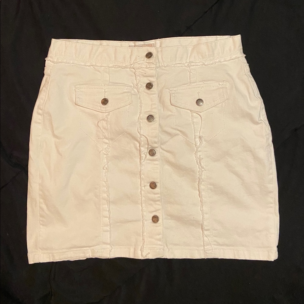 White Jean Skirt!
